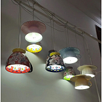 Подвесные светильники в виде чаши с цветочным блюдцем Flower Reversal варинант исполнения - 6 | Loft Concept в Красноярске