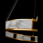 Люстра в виде кольца из натурального камня Golden Alavastor варинант исполнения - 3 | Loft Concept в Красноярске