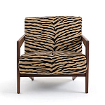 Кресло с обивкой из шенилла с тигровым принтом Tiger Chair варинант исполнения - 1 | Loft Concept в Красноярске
