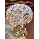 Чаша с цветочным орнаментом на ножке в виде бронзового ангела Eden Garden варинант исполнения - 7 | Loft Concept в Красноярске