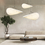 Подвесной светильник с белым тканевым плафоном в форме облака Crystal Cloud Junction варинант исполнения - 8 | Loft Concept в Красноярске