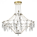 Люстра подвесная из металла с прозрачными подвесками из хрусталя Quasar 93 варинант исполнения - 2 | Loft Concept в Красноярске