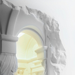 Встраиваемый в стену гипсовый светильник под покраску с колоннами и арками в античном стиле Antiquity Athena варинант исполнения - 14 | Loft Concept в Красноярске