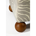 Банкетка Wakonda Gray Zebra с деревянными шариками  варинант исполнения - 5 | Loft Concept в Красноярске