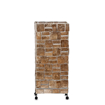 Торшер из перламутра на металлическом каркасе Indonesian Tower 2 варинант исполнения - 2 | Loft Concept в Красноярске