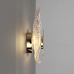 Бра с рельефным волнообразным стеклянным плафоном и вставкой из мрамора Liquid Stone варинант исполнения - 2 | Loft Concept в Красноярске