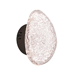 Бра с прозрачным рельефным плафоном на черном металлическом основании Iona варинант исполнения - 1 | Loft Concept в Красноярске