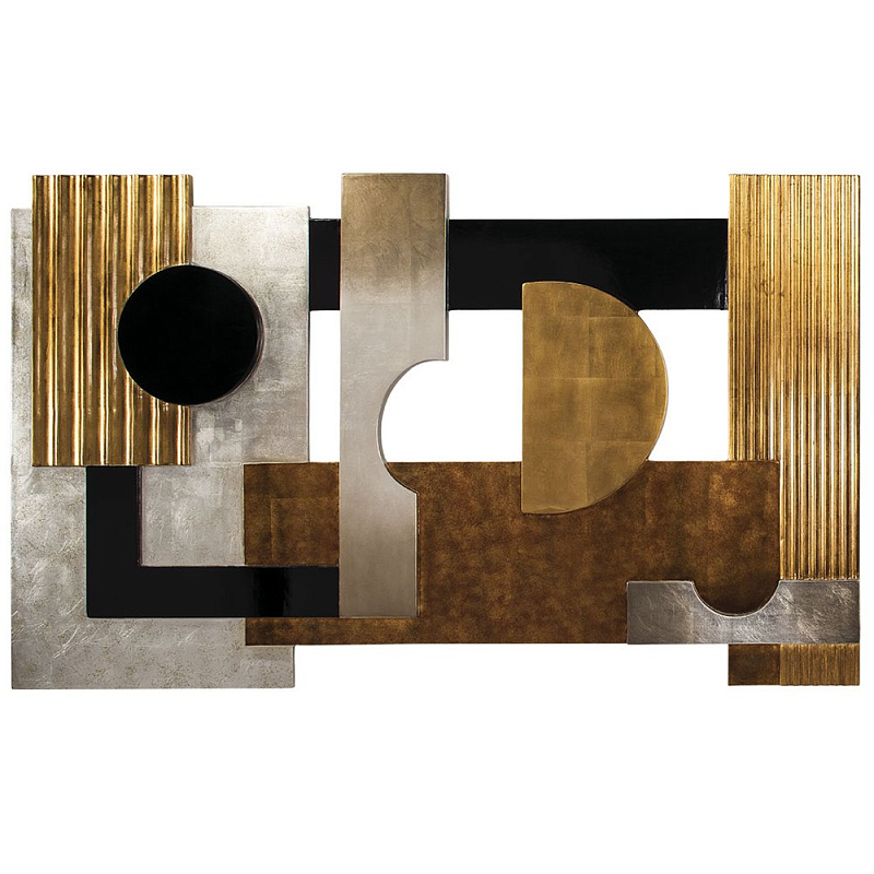 Настенный декор Abstract Geometry Латунь Черный Серебряный Настенный декор Abstract Geometry Латунь Черный Серебряный в Красноярске | Loft Concept
