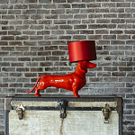 Настольная лампа COLLECTION OF DOGS с абажуром Такса варинант исполнения - 2 | Loft Concept в Красноярске