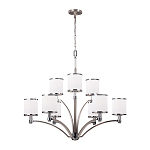 Люстра с белыми стеклянными плафонами в форме цилиндра Feiss варинант исполнения - 6 | Loft Concept в Красноярске