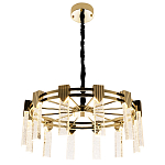 Люстра с прямоугольными хрустальными плафонами Glass Rectangles Gold Chandelier 60 варинант исполнения - 3 | Loft Concept в Красноярске