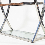 Металлический стеллаж со стеклянными полками Molecule варинант исполнения - 3 | Loft Concept в Красноярске