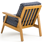 Кресло с каркасом из массива дуба Deniaud Oak Blue Print  Armchair варинант исполнения - 4 | Loft Concept в Красноярске