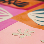 Обои ручная роспись в стиле Арт-деко Jazz Original colourway on painted silk with embroidery варинант исполнения - 5 | Loft Concept в Красноярске