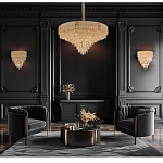 Люстра с каскадом из прозрачного хрусталя Constant Sparks варинант исполнения - 16 | Loft Concept в Красноярске