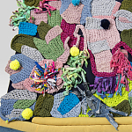 Ковер разноцветный из джинсовой одежды и армейских палаток Upcycling варинант исполнения - 3 | Loft Concept в Красноярске