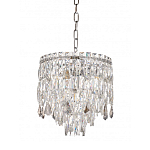 Люстра круглая с хрустальными подвесками на серебряном каркасе Roul Crystal Light варинант исполнения - 11 | Loft Concept в Красноярске