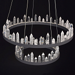 Люстра с двумя кольцами черного цвета с хрустальными элементами QUARTZ CRYSTAL варинант исполнения - 4 | Loft Concept в Красноярске