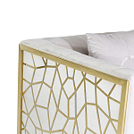 Кресло велюровое серое с фактурным каркасом золотистого цвета Best Traits варинант исполнения - 2 | Loft Concept в Красноярске