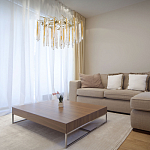 Люстра подвесная золотого цвета с разветвленными ветвями и прозрачными стеклянными подвесками Droplet Chandelier варинант исполнения - 12 | Loft Concept в Красноярске