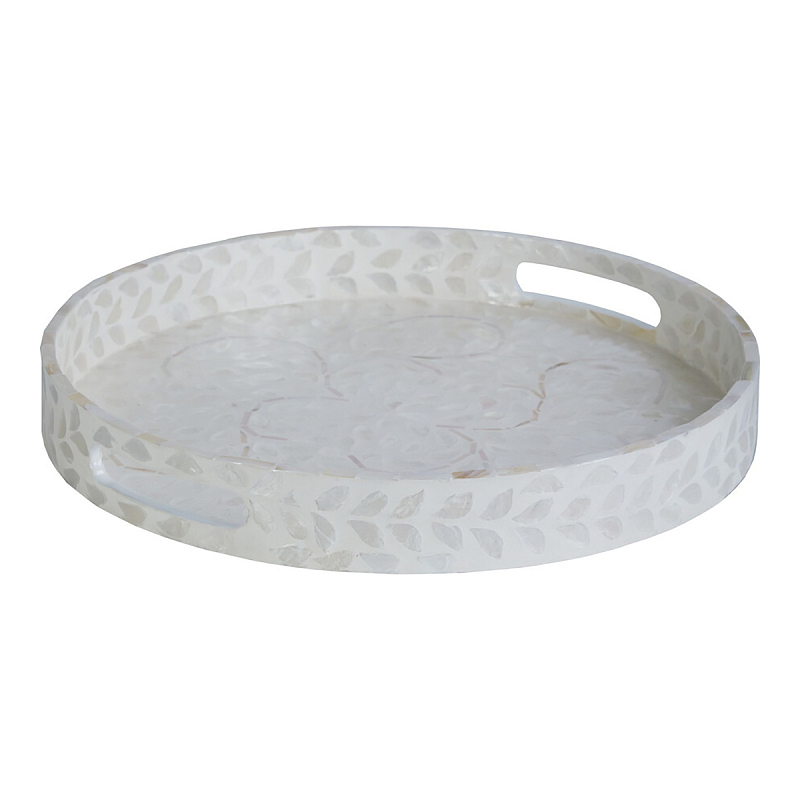 Поднос Esmee Bone Inlay Белый Поднос Esmee Bone Inlay Белый в Красноярске | Loft Concept