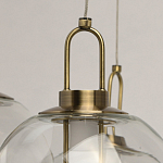 Люстра с 7-ю плафонами из прозрачного стекла в форме шара Orb Cascade  варинант исполнения - 11 | Loft Concept в Красноярске