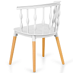 Пластиковый стул на ножках из массива бука Ferret Spiral White варинант исполнения - 6 | Loft Concept в Красноярске