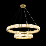 Люстра с 2-мя кольцами из натурального камня с регулируемыми плафонами Durability of Stone варинант исполнения - 5 | Loft Concept в Красноярске