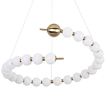 Люстра в виде спирали с сферическими акриловыми плафонами Pearls Suspension Brass Spiral Chandelier варинант исполнения - 1 | Loft Concept в Красноярске