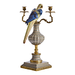 Подсвечникв образе попугая из фарфора с бронзовыми элементами Eden Garden варинант исполнения - 2 | Loft Concept в Красноярске