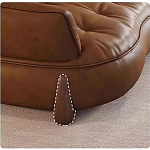 Диван двухместный кожаный с каркасом из массива дерева Medieval Furniture варинант исполнения - 3 | Loft Concept в Красноярске