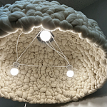 Вязаный подвесной светильник из шерсти Dome Wool Lamp  варинант исполнения - 4 | Loft Concept в Красноярске