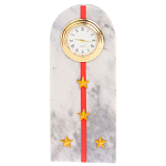 Часы погон МВД подарочные настольные из натурального камня Мрамор Military Clock варинант исполнения - 16 | Loft Concept в Красноярске