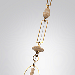 Подвесной светильник с круглым прозрачным плафоном и декоративной каменной вставкой Tectona  варинант исполнения - 6 | Loft Concept в Красноярске