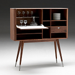 Дизайнерский комод-буфет на высоких ножках с выдвижными ящиками и открытыми полками Joshar варинант исполнения - 3 | Loft Concept в Красноярске