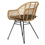 Стул с ротанговым плетением Wicker Half Chair с подлокотниками варинант исполнения - 3 | Loft Concept в Красноярске