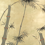 Обои ручная роспись Bamboo Dark Lacquer on Deep Rich Gold gilded tea paper варинант исполнения - 1 | Loft Concept в Красноярске