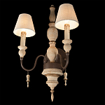 Бра с двумя конусовидными белыми тканевыми абажурами Terrain варинант исполнения - 4 | Loft Concept в Красноярске