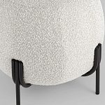 Пуф в ткани букле молочного цвета Pikelet варинант исполнения - 4 | Loft Concept в Красноярске