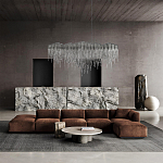 Люстра подвесная с металлическими цепочками и изогнутыми металлическими дугами 72 см Atlantis Chain варинант исполнения - 11 | Loft Concept в Красноярске