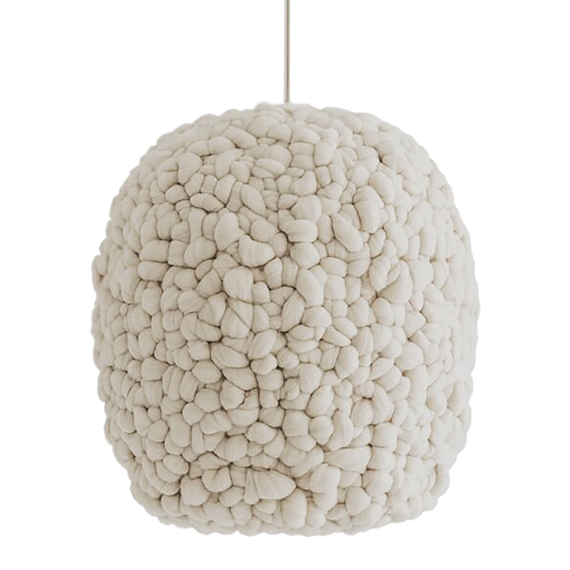 Светильник вязаный из шерсти Wool Lamp Cloud Бежевый Светильник вязаный из шерсти Wool Lamp Cloud Бежевый в Красноярске | Loft Concept