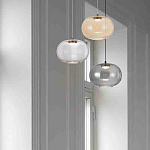 Подвесной светильник с янтарным рифленым стеклянным плафоном Ferm Living варинант исполнения - 8 | Loft Concept в Красноярске