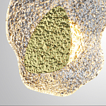 Бра с рельефным волнообразным стеклянным плафоном и вставкой из мрамора Liquid Stone варинант исполнения - 5 | Loft Concept в Красноярске