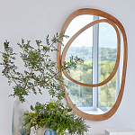 Ассиметричное зеркало в дубовой раме Infinity Symbol варинант исполнения - 2 | Loft Concept в Красноярске