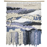 Современное ткачество гобелен в синих оттенках Blue Undine II варинант исполнения - 4 | Loft Concept в Красноярске