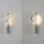 Бра с круглым зеркальным диском на прямоугольном соновании Reflection Circle Glow варинант исполнения - 3 | Loft Concept в Красноярске