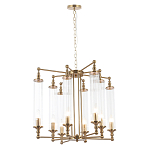 Люстра с 8-ю прозрачными цилиндрическими плафонами Jeanette варинант исполнения - 8 | Loft Concept в Красноярске