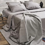 Плед из шерсти мериноса серого цвета 130×180 см Gray Waves варинант исполнения - 8 | Loft Concept в Красноярске