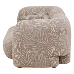 Дизайнерский двухместный диван с мягкими спинкой и подлокотниками светло-коричневый с принтом Madelaine Sofa Cocoa варинант исполнения - 4 | Loft Concept в Красноярске