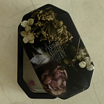 Шкатулка из эпоксидной смолы с цветами черная Epoxy Resin Box Black варинант исполнения - 3 | Loft Concept в Красноярске